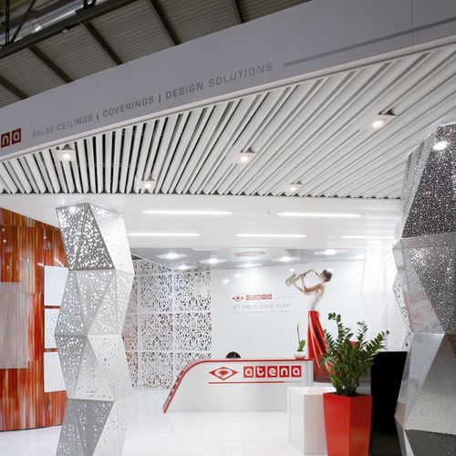 Aluminium-Zwischendecke - STV  - Atena spa - Stahl / Lamellen / für den Innenraum