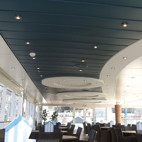 Aluminium-Zwischendecke - CR | CRA - Atena spa - Stahl / Lamellen / für den Innenraum