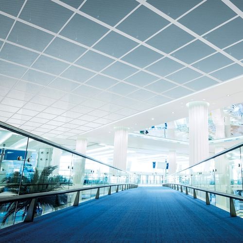 Stahl-Zwischendecke - BANDRASTER | CROSSING T24 - Atena spa - Maschen / aus Fliesen / für Büro