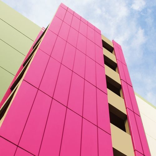 Hinterlüftete Fassade / Aluminium - LINE UP - Atena spa - farbig