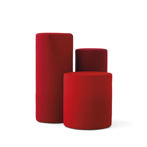 Moderner Hocker - B.TRI - OPINION CIATTI - Leder / Stoff / Gestell aus Stahl