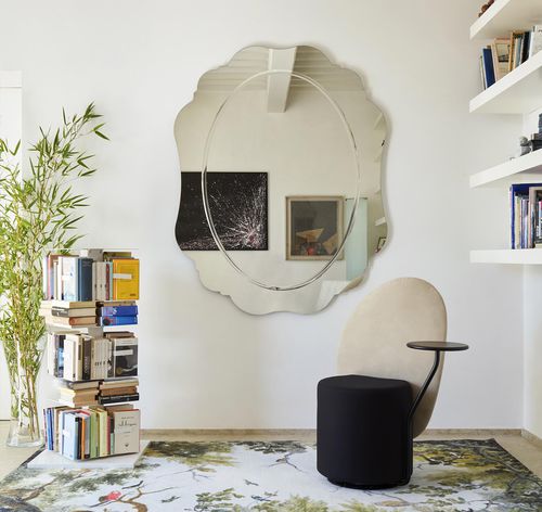 Wandmontierter Spiegel - REGIO   - OPINION CIATTI - modern / oval / silberfarben