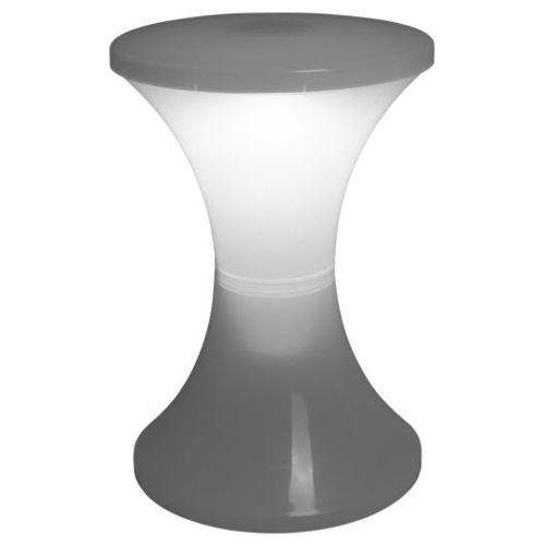 Moderner Hocker - TAM - Stamp Edition - Polyethylen / mit Mittelfuß / beleuchtet