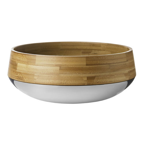 Edelstahl-Salatschüssel - KONTRA - STELTON - Bambus