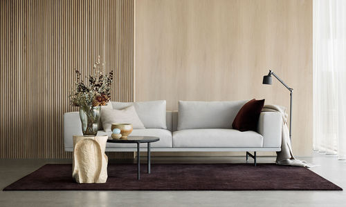Modernes Sofa - VIPP610 - VIPP - Wolle / Leder / mit Kissen