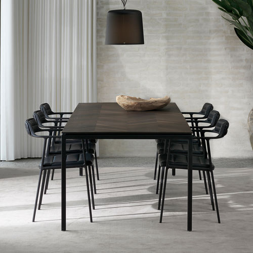 Moderner Tisch - VIPP972 LARGE - VIPP - Holz / Edelstahl / pulverbeschichteter Stahl