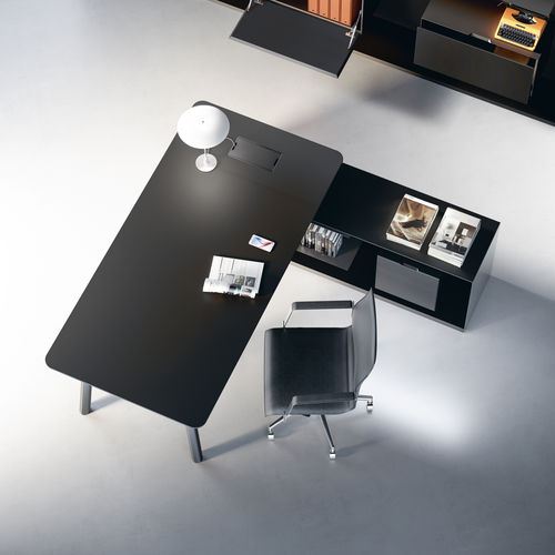 Chefschreibtisch - WOODS - Fantoni - modern / Holz / für Eckeinbau