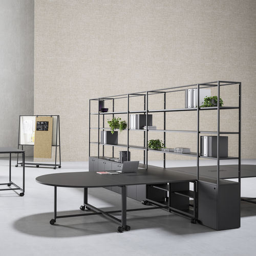 Modernes Bücherregal - ATELIER - Fantoni - für Büro / melaminbeschichtet