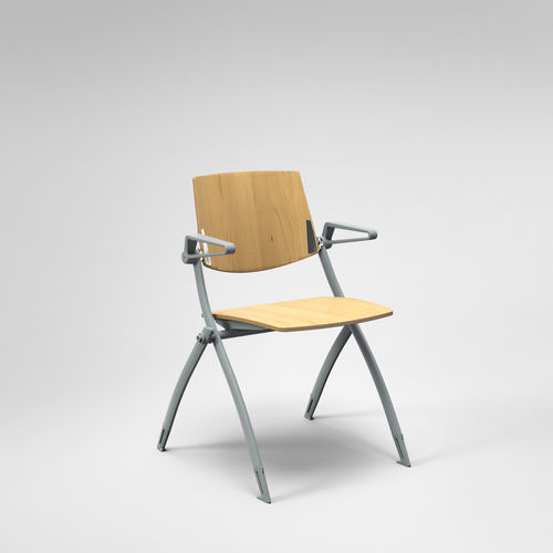 Moderner Konferenzstuhl - ZERO9 - Fantoni - für den Innenraum / Stoff / Kunststoff
