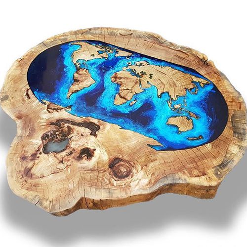 Moderner Couchtisch - TERRA - ANTICO TRENTINO DI LUCIO SRL - Holz / Harz / für Privatgebrauch