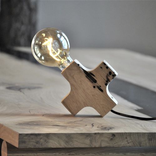 Tragbare Lampe - BRICCOLA  - ANTICO TRENTINO DI LUCIO SRL - Holz / modern / mit Kabel