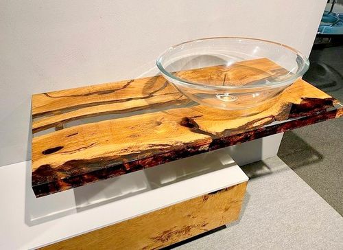 Holz-Waschtischplatte - WASHBASIN - ANTICO TRENTINO DI LUCIO SRL - maßgefertigt
