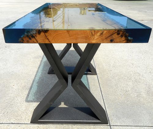 Moderner Couchtisch - MURANO - ANTICO TRENTINO DI LUCIO SRL - Holz / Harz / rechteckig