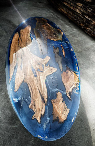 Designtisch / originell - ARCADIA - ANTICO TRENTINO DI LUCIO SRL - Holz / Marmor / Harz