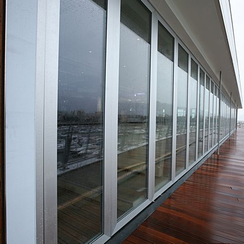 Wärmeisolierte Trennwand - PMITT  - ANAUNIA - mobil / mit Glasfront / Aluminium