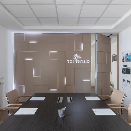 Schiebetrennwand - SHINE - ANAUNIA - mobil / modular / Laminat