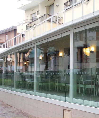Falttrennwand - PA-450 LIBRO DO-IT-YOURSELF  - METALGLAS - mit Glasfront / für professionellen Einsatz / transparent
