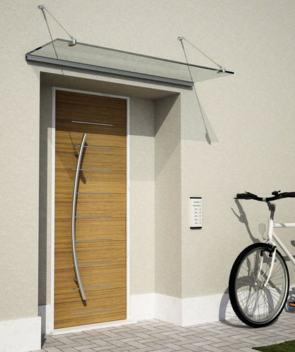 Vordach für Eingang - PRESA - METALGLAS - Aluminium / Edelstahl / Glas