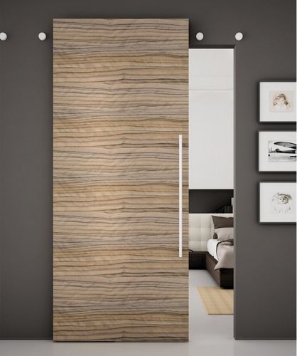 Schiebetürsystem - INDIPENDENT V-8040 - METALGLAS - für Holztür