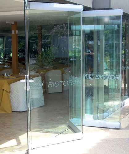 Falttrennwand - PA-460 CENTRAL DO-IT-YOURSELF  - METALGLAS - mit Glasfront / für professionellen Einsatz / transparent