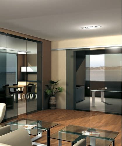 Schiebetürsystem - EVOLUTION V-5100 V-5150 - METALGLAS - Glastüren