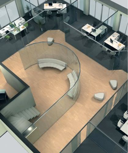 Aluminiumprofil - PPS - METALGLAS - für Trennwand