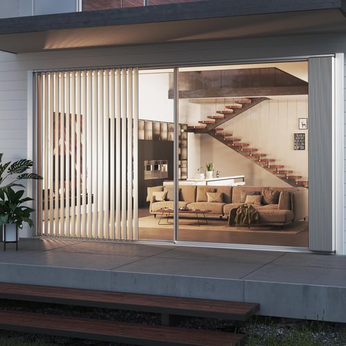 Lamellen-Fensterladen - OSKURA ORIZZONTALE - Sunroom S.p.A. - Schiebe / faltbar / Aluminium