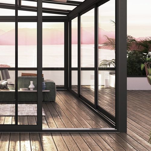 Glasschiebetür - S.70 - Sunroom S.p.A. - Aluminium / Aluminiumstruktur / mit Doppelverglasung
