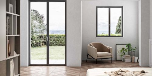 Dreh-Kippfenster - S.85 MINIMAL - Sunroom S.p.A. - Metall / mit Doppelverglasung / für Innenbereich
