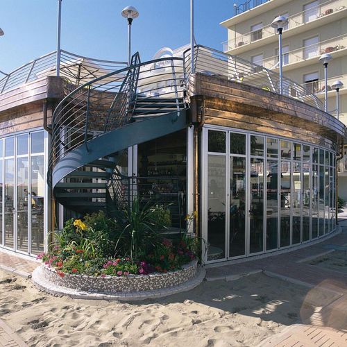 Schiebe-Stapel-Terrassentür - S.30 - Sunroom S.p.A. - faltbar / Aluminium / mit Metallstruktur