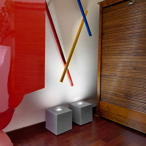 Bodenlampe - BLOCK ROCK - SLIDE - Polyethylen / modern / mit Kabel