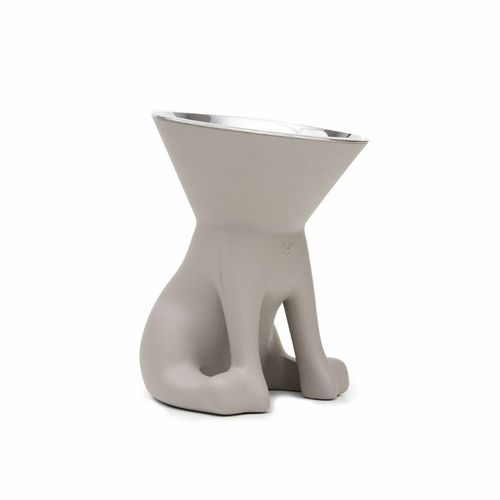 Polyethylenhundenapf - ELIZABETH - SLIDE - Aluminium / gelb / grau