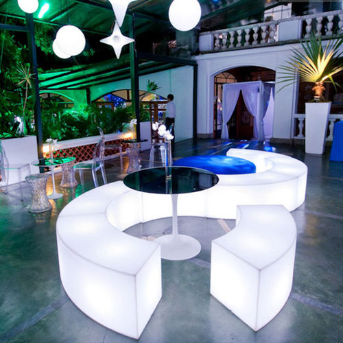 Gartenbank / originelles Design - SNAKE - SLIDE - Polyethylen / modular / beleuchtet
