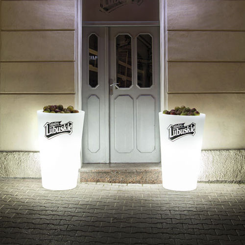Polyethylen-Pflanzgefäß - X-POT - SLIDE - rund / beleuchtet