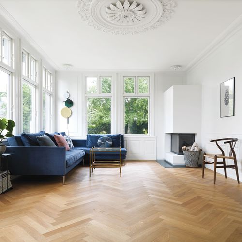 Massivparkett - PATTERN - Dinesen - Eiche / Herringbone / Schiffsbrücke