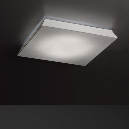 Moderne Deckenleuchte - CLEO - Ole! Lighting - quadratisch / Leinen / LED