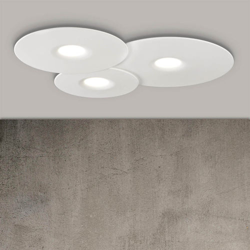 Deckenleuchte / minimalistisches Design - FLIPPO - Ole! Lighting - rund / Aluminium / Acryl