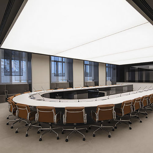 Spannwand mit Hintergrundbeleuchtung - ALYOS technology - für Innenausbau / für Decke / bedruckt