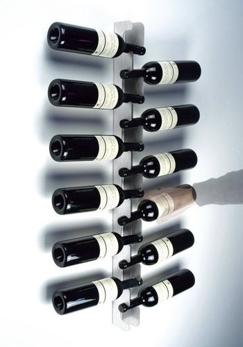 Wandmontiertes Regal - RADIUS DESIGN - modern / Edelstahl / Wein