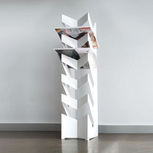 Zeitschriftenständer / originelles Design - NEWS - RADIUS DESIGN - für Privatgebrauch / für professionellen Einsatz / pulverbeschichteter Stahl