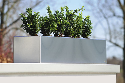 Edelstahl-Pflanzkübel - RADIUS DESIGN - rechteckig / modern / für Außenbereich