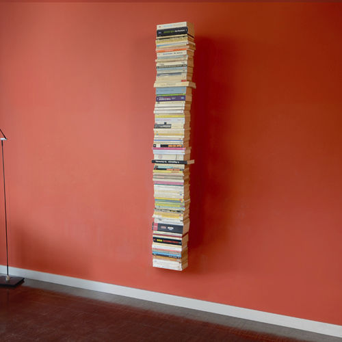 Wandmontiertes Bücherregal - BOOKSBAUM 2 BIG - RADIUS DESIGN - modern / pulverbeschichteter Stahl