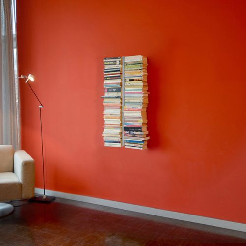 Wandmontiertes Bücherregal - BOOKSBAUM 1 SMALL - RADIUS DESIGN - modern / pulverbeschichteter Stahl
