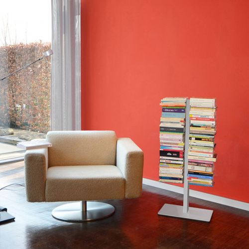 Modernes Bücherregal - BOOKSBAUM 1 SMALL - RADIUS DESIGN - pulverbeschichteter Stahl