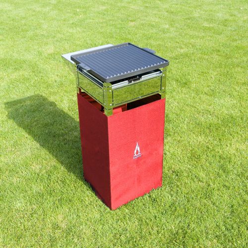 Gas-Gartengrill - BLITZGRILL - RADIUS DESIGN - bodenstehend / Edelstahl / Gusseisen