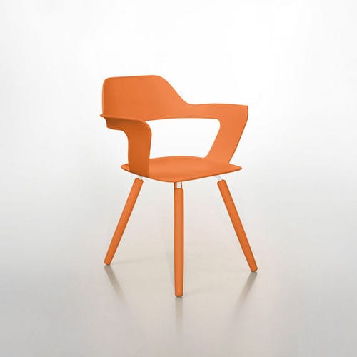 Moderner Stuhl - MUSE - RADIUS DESIGN - für Außenbereich / für den Innenraum / pulverbeschichteter Stahl