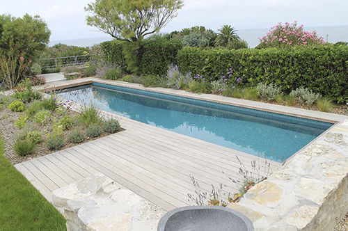 Schwimmbecken für Außenbereich - BIARRITZ 64 - PISCINES CARRE BLEU - erdverlegt / Keramik / Mosaik