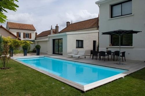 Schwimmbecken für Außenbereich - TROYES - PISCINES CARRE BLEU - erdverlegt / Beton