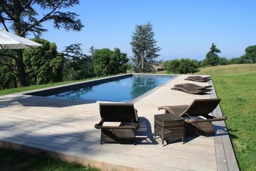 Schwimmbecken für Außenbereich - RECTANGULAIRE ST-ETIENNE - PISCINES CARRE BLEU - erdverlegt / Beton