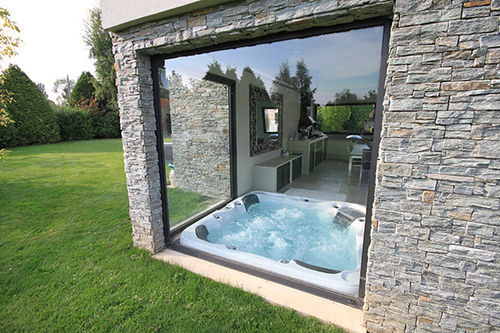 Einbau-Whirlpool - PISCINES CARRE BLEU - zum Aufstellen / quadratisch / 3 Plätze